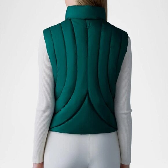 NWT Mackage Women's Adana Quilted Down Vest Emerald Green Small S - Picture 4 of 12